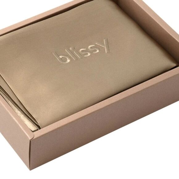 NWT Blissy Mulberry Taupe Silk Pillowcase size king with zipper - Picture 2 of 5